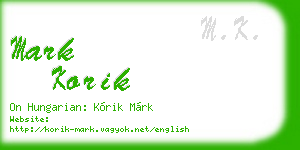 mark korik business card
